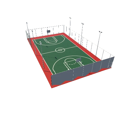 Modular Basketball Court A4 Triangulate